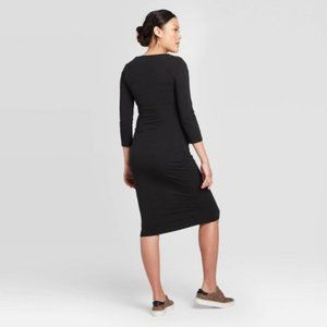 Liz Lange Maternity Black Dress with Sleeves XL